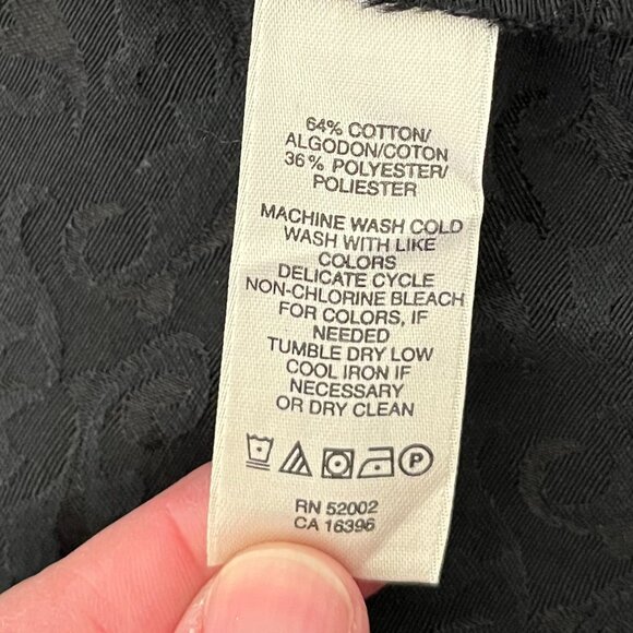 DKNY Jeans Black Damask Shawl Collar 3/4 Sleeve Blazer, Size Small - Picture 13 of 15